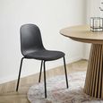 Madalena Dining Chair - Set of 2 - Black Metal