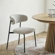 Mira Dining Chair - Set of 2 - Sand Boucle Fabric