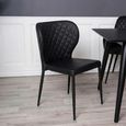 Pisa Dining Chair - Set of 2 - Black Faux Leather