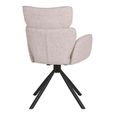 Cordoba Dining Chair - Set of 2 - Sand Fabric - Swivel