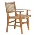 Derby Dining Armchair - Teak Wood & Polyrattan - Natural - Set of 2