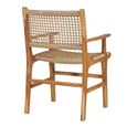 Derby Dining Armchair - Teak Wood & Polyrattan - Natural - Set of 2