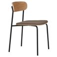 Estepona Dining Chair - Set of 2 - Natural Ash Wood - Brown