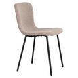 Halden Dining Chair - Set of 2 - Beige Boucle Fabric