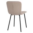 Halden Dining Chair - Set of 2 - Beige Boucle Fabric