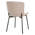 Maceda Dining Chair - Set of 2 - Beige Boucle Fabric