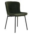 Maceda Dining Chair - Set of 2 - Dark Green Boucle Fabric