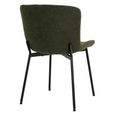 Maceda Dining Chair - Set of 2 - Dark Green Boucle Fabric