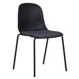 Madalena Dining Chair - Set of 2 - Black Metal