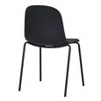 Madalena Dining Chair - Set of 2 - Black Metal