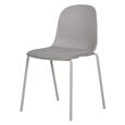 Madalena Dining Chair - Set of 2 - Light Grey Metal