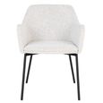 Melilla Dining Chair - Set of 2 - White Boucle Fabric