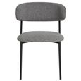Mira Dining Chair - Set of 2 - Light Grey Boucle Fabric