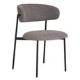 Mira Dining Chair - Set of 2 - Light Grey Boucle Fabric