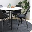 Oslo Dining Chair - Set of 2 - Black Faux Leather