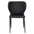 Pisa Dining Chair - Set of 2 - Black Faux Leather