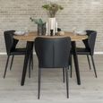 Pisa Dining Chair - Set of 2 - Black Faux Leather