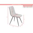 Cassino Dining Chair - Set of 2 - Grey Fabric