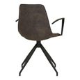 Monaco Dining Armchair - Set of 2 - Grey - Fabric - Swivel