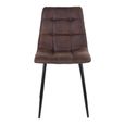 Middelfart Dining Chair - Set of 2 - Dark Brown - Fabric