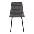 Middelfart Dining Chair - Set of 2 - Dark Grey - Fabric