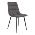 Middelfart Dining Chair - Set of 2 - Dark Grey - Fabric