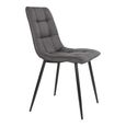 Middelfart Dining Chair - Set of 2 - Dark Grey - Fabric