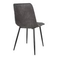 Middelfart Dining Chair - Set of 2 - Dark Grey - Fabric