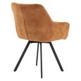 Jade Dining Armchair - Set of 2 - Rust Fabric