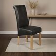 Sophie Dining Chair - Set of 2 - Black Faux Leather