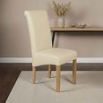 Sophie Dining Chair - Set of 2 - Cream Faux Leather