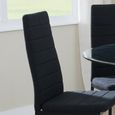 Clearance - Lido Dining Chair - Black Fabric - Black Legs