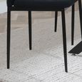 Clearance - Lido Dining Chair - Black Fabric - Black Legs
