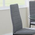 Clearance - Lido Dining Chair - Dark Grey Fabric - Black Legs
