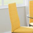 Clearance - Lido Dining Chair - Yellow Fabric - Black Legs