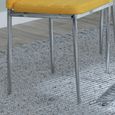 Clearance - Lido Dining Chair - Yellow Fabric - Chrome Legs