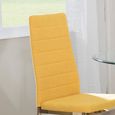 Clearance - Lido Dining Chair - Yellow Fabric - Gold Legs