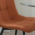 Corona Dining Chair - Orange Fabric - Black Metal Legs