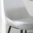 Darwin Dining Chair - Cream Fabric - Black Legs