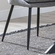 Peyton Dining Chair - Grey Fabric - Black Legs