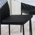Metro Dining Chair - Set of 4 - Black Leather - Black Metal Legs