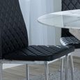 Clearance - Metro Dining Chair - Black Leather - Chrome Metal Legs