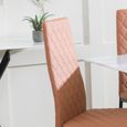 Metro Dining Chair - Set of 4 - Burnt Orange Leather - Black Metal Legs