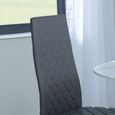 Metro Dining Chair - Set of 4 - Grey Leather - Chrome Metal Legs