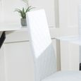 Metro Dining Chair - Set of 4 - White Leather - Black Metal Legs