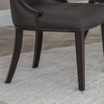 Paris Dining Chair - Brown Leather - Brown Legs