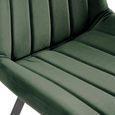 Clearance - Fontana Dining Chair - Set of 2 - Green Velvet Fabric - with Black Legs - A403