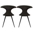 Clearance - Dan Form Flair Crow Dining Chairs - Set of 2 - Black Fabric - FS403