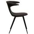 Clearance - Dan Form Flair Crow Dining Chairs - Set of 2 - Black Fabric - FS403