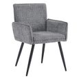 Monza Dining Armchair - Grey Fabric